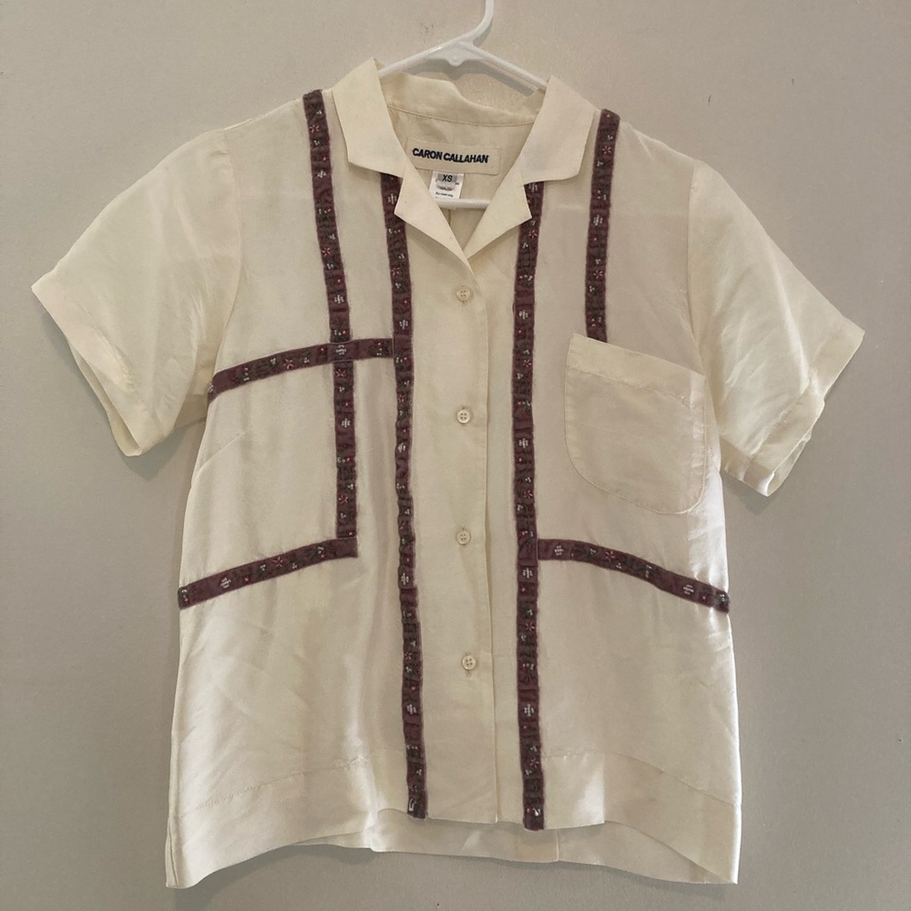 Caron Callahan Johan Embroidered Blouse